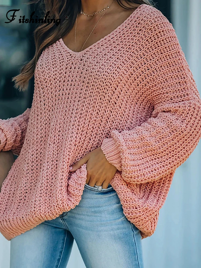 Ruby | Oversized V-Ausschnitt Pullover
