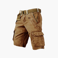 Herren-Utility-Shorts mit Taschen für Freizeit und Abenteuer in Braun