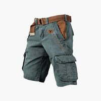 Herren-Utility-Shorts mit Taschen für Freizeit und Abenteuer in Blau
