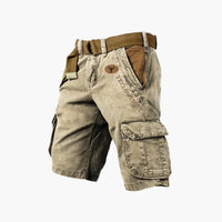 Herren-Utility-Shorts mit Taschen für Freizeit und Abenteuer in Khaki