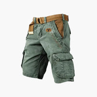 Herren-Utility-Shorts mit Taschen für Freizeit und Abenteuer in Grün