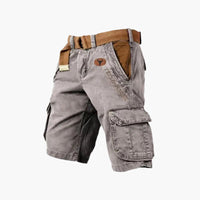 Herren-Utility-Shorts mit Taschen für Freizeit und Abenteuer in Grau