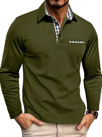 Kai | Lässiges Langarm-Poloshirt in Grün