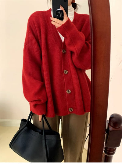 Lorenzi | Strickjacke mit V-Ausschnitt – Lässig und stilvoll
