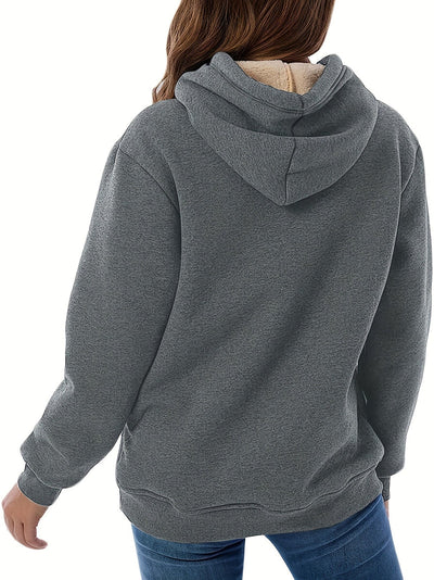 Frenska | Damen Winter Kapuzenpullover aus Plüsch