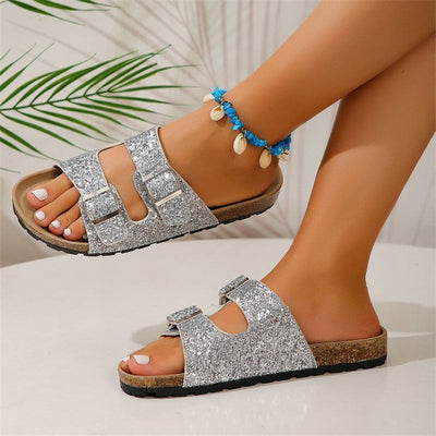Hesty | Sommertrend Pailletten-Sandalen