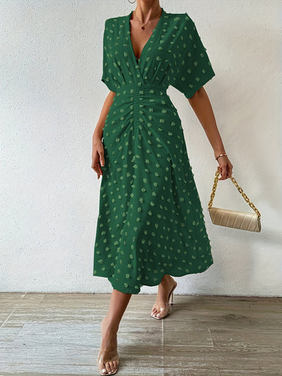 Mazi | Stilvolles Plisseekleid mit Rüschen