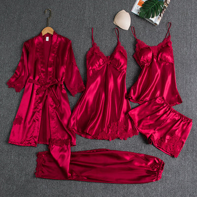 Fudus | Luxuriöses Satin Nachtkleid Set