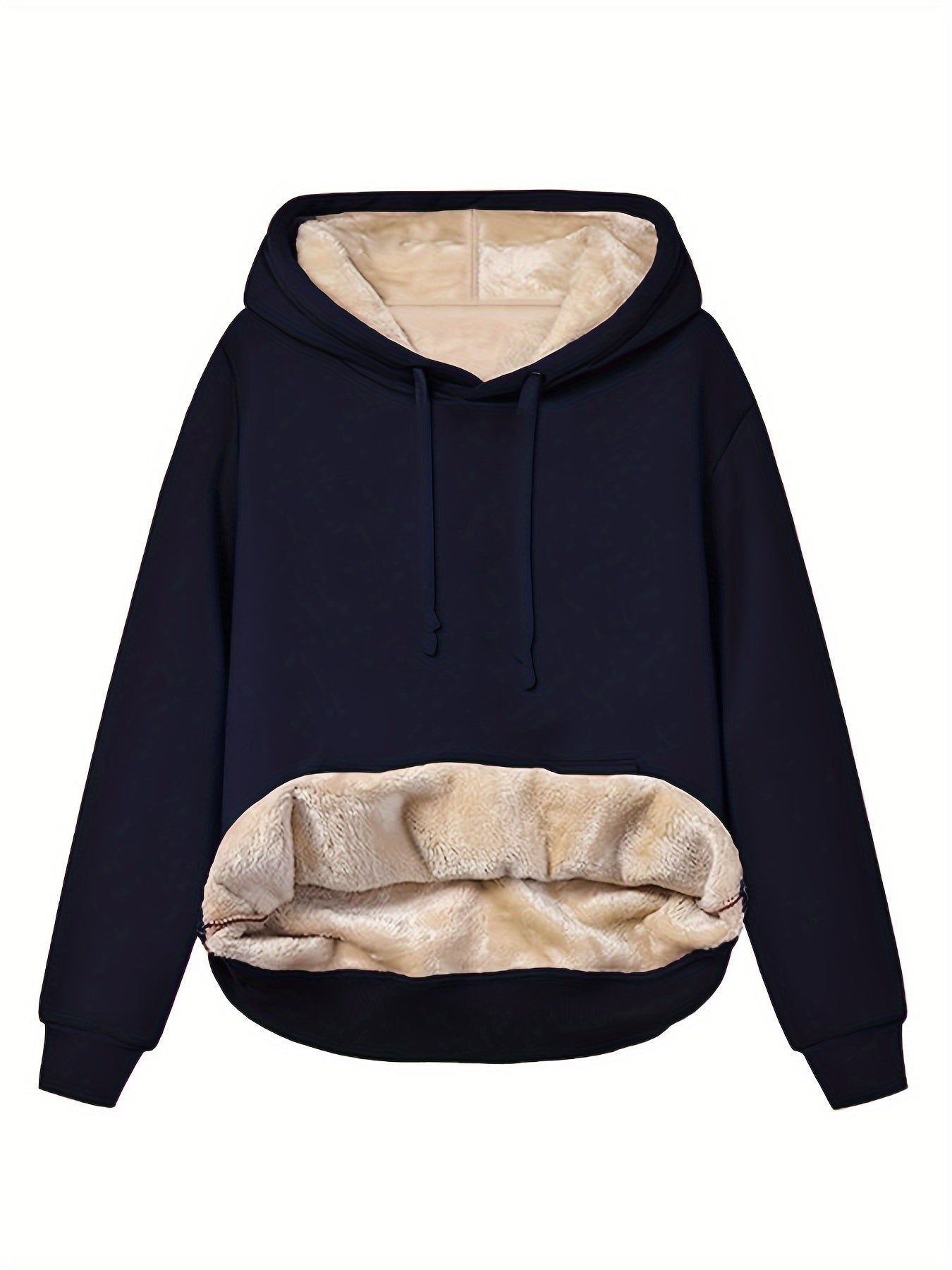 Lässiger Kapuzenpullover mit Fleece-Futter für Damen | Ideal für den Winter