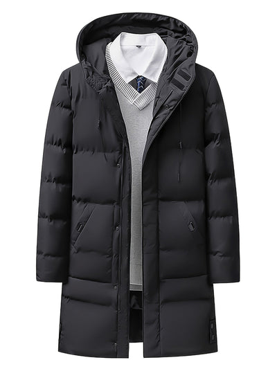 Warme Verdickte Mittel-Lange Daunen Winterjacke für Herren | Ideal für den Winter
