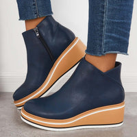 Nikkole - Stilvolle Damenstiefel mit Reißverschluss in Blau