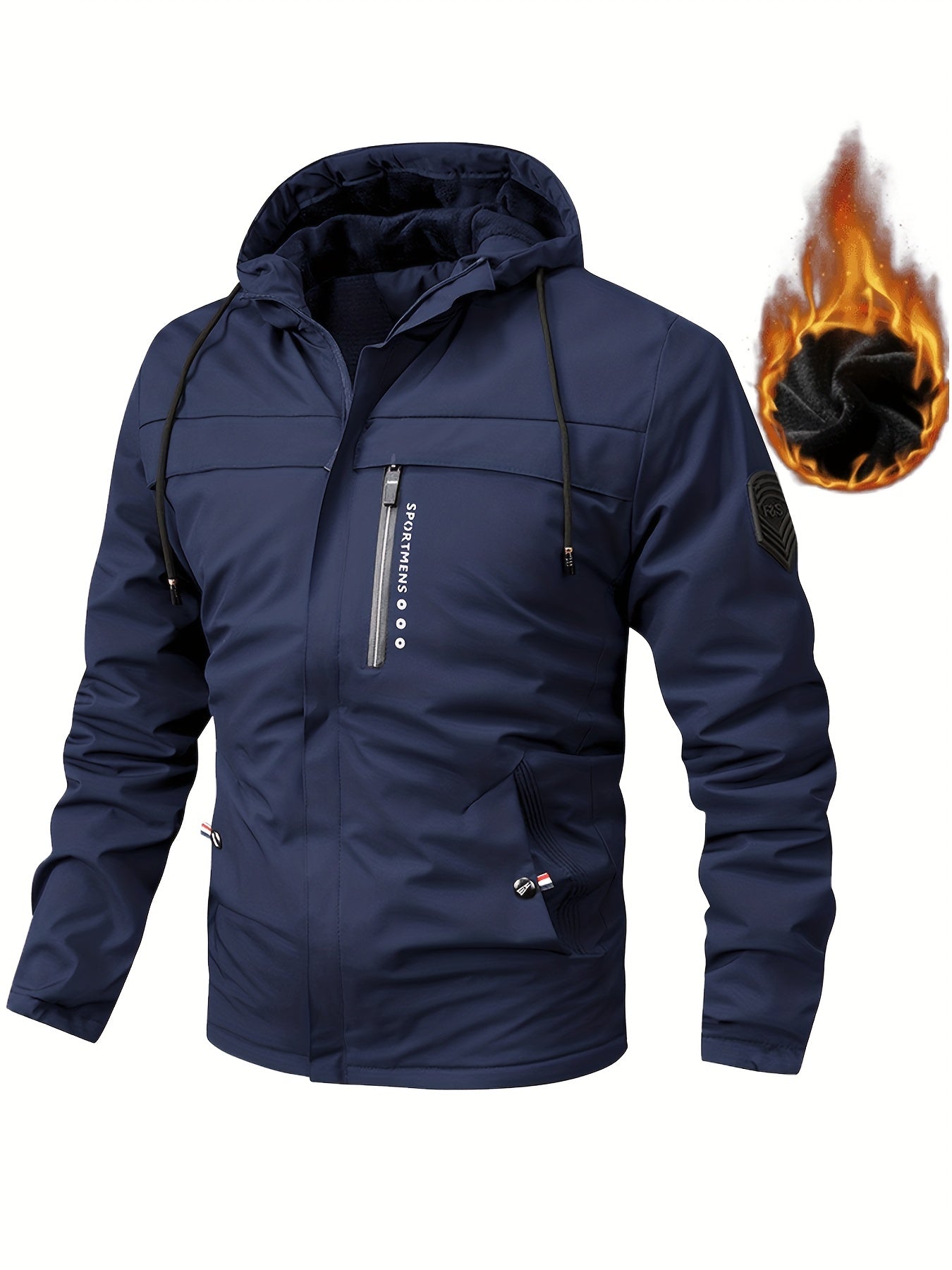 Warme Fleece Kapuzen Outdoor Jacke für Herren | Perfekt für Outdoor-Aktivitäten