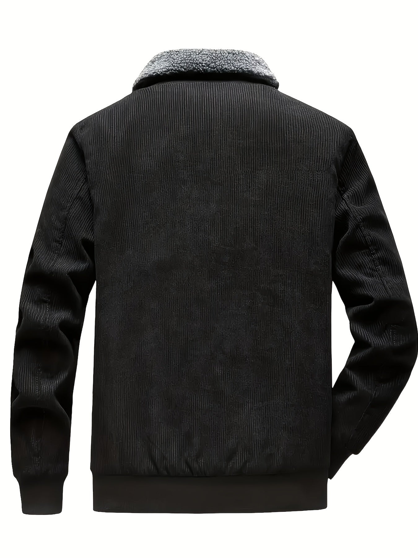 Retro Lange Ärmel Warme Jacke mit Etikettenpatch für Herren | Ideal für den Winter