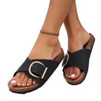 Naomi | Damen Bequeme Orthopädische Sandalen Komfort Sommer Aktiv in Schwarz