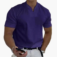 Herrenpoloshirt Moderne Stil Elegant für Entspannte oder Stilvolle Erscheinung in Dunkellila