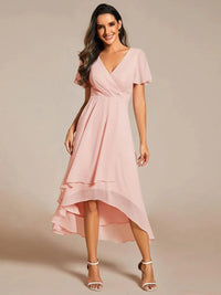Bella | Damen Trendy Midikleid Modern Casual Elegant Aktuell in Rosa