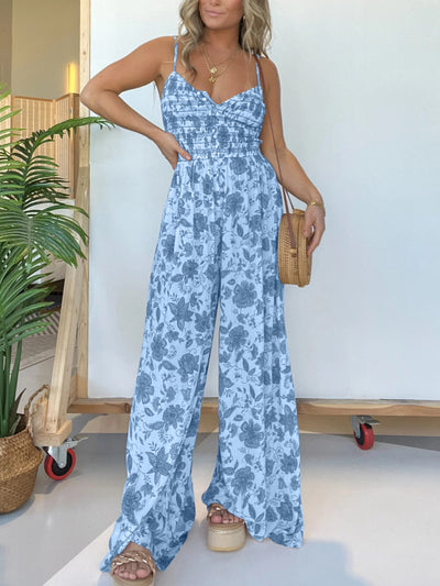 Lorinda | Eleganter Rüschen-Jumpsuit mit Blumenmuster