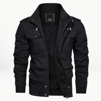 Jaxon - Bequeme, warme Jacke mit Reißverschluss in Schwarz