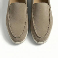 Sébastien | Herren Loafer Velours Mokassin Gummisohle Komfort Elegant in Beige