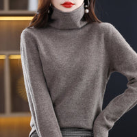 Akainu - Eleganter Rollkragenpullover in Dunkelgrau