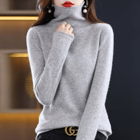 Akainu - Eleganter Rollkragenpullover in Grau