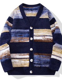NERO – Der klassische v-strickcardigan für lässigen stil in Blau