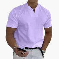 Herrenpoloshirt Moderne Stil Elegant für Entspannte oder Stilvolle Erscheinung in Lila