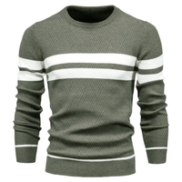 DAWSON - STRICKPULLOVER FÜR MÄNNER in Armygrün