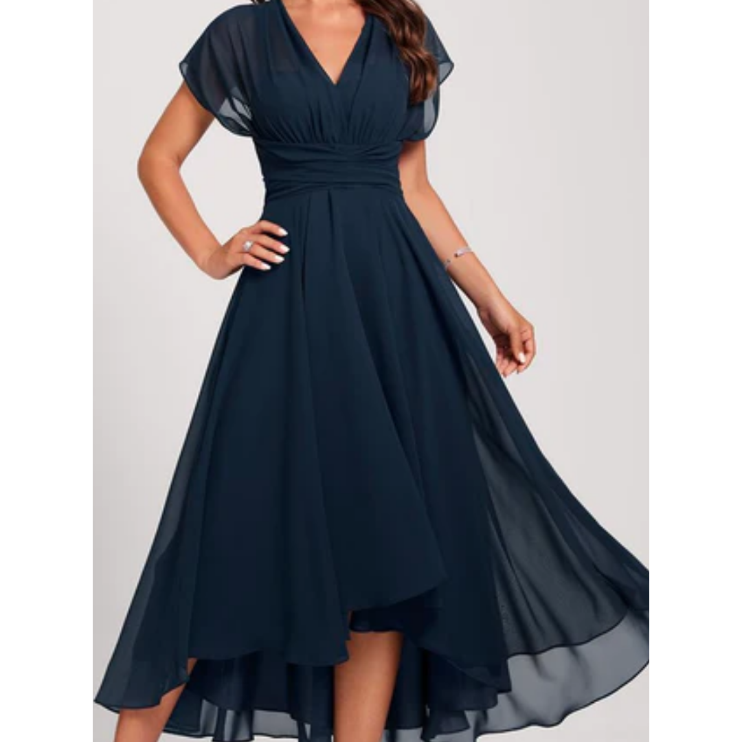 Violetta | Festliches Damenkleid Midi mit V-Ausschnitt для Hochzeitsgäste