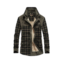 WODEN - Jacke aus dickem Flanell für Männer in Dunkelgrün