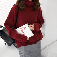 Clementine - Damenpullover mit kuscheligem Rollkragen in Rot