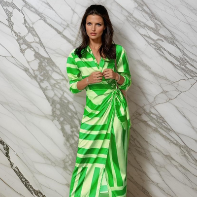 Miral – Elegantes Wickelkleid mit Muster