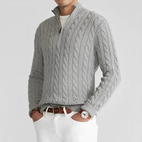 Herren-Pullover mit Rundhalsausschnitt - ACKLEY in Grau