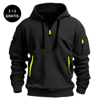 Max - Kapuzenpullover in Schwarz