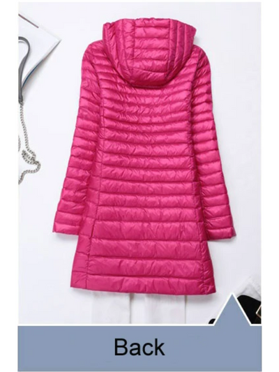 Damen Daunenjacke, faltbar und leicht mit Kapuze