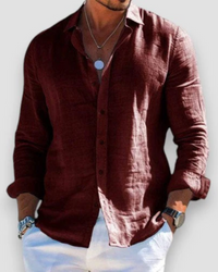LUCAS | CASUAL HEMD HERREN in Braun