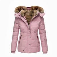 Anna™ | Warmer mit Fell gefütterter Wintermantel in Rosa