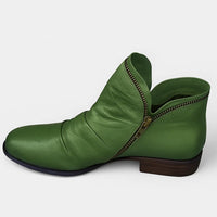 Karin - Damen Bequeme Orthopädische Stiefel mit Fußbett in Grün