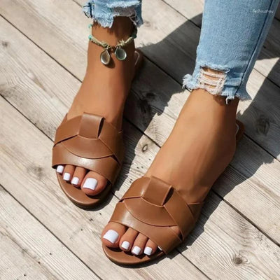 Nadiany | Chique Geflochtene Slip-On Sandalen