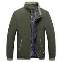 Herren Langarmjacke mit Taschen in Olivgrün (Militärgrün)