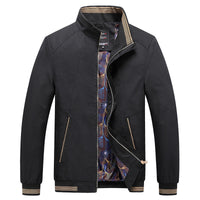Herren Langarmjacke mit Taschen in Schwarz