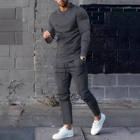 Adelard - Herren-Set mit Pullover und Hose in Dunkelgrau