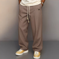 Henri - Bequeme Herrenhose mit Zugband in Khaki