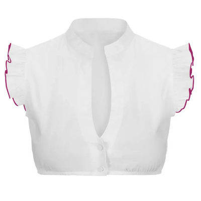 Damen Kurzarm Oktoberfest Dirndl Bluse
