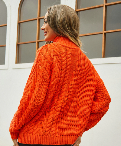 Ladyna | Damen Kabelgebreide Coltrui – Gemütlicher Dicker Pullover