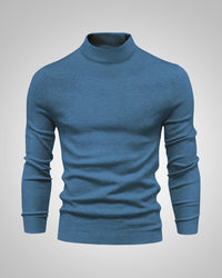 Fabian | Herren Klassiker Stehkragenpullover in Blau