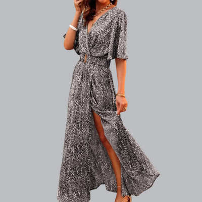 Soraya™ | Maxikleid mit Schlitz und Taillengürtel in verschiedenen Designs