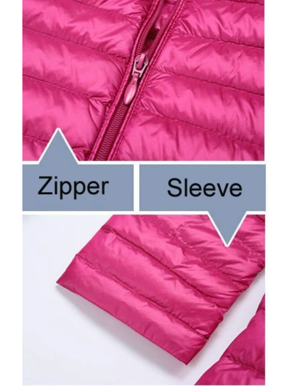 Damen Daunenjacke, faltbar und leicht mit Kapuze