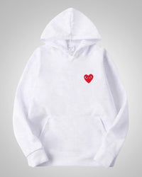 Theresa | Damen Bequemer Baumwoll Hoodie in Weiß