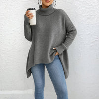 Brigit™ | Lässiger Rollkragenpullover in Grau